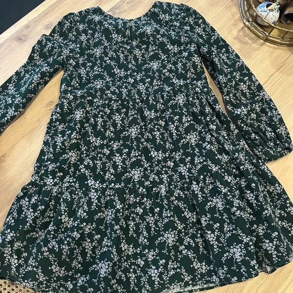 gap kids corduroy green floral dress size 8 - Picture 1 of 3
